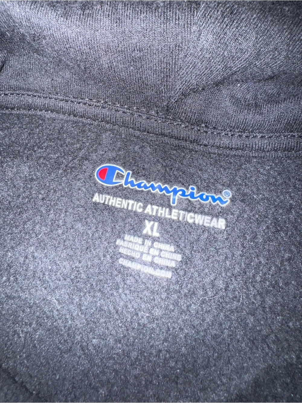 Champion Boys Youth XL Black All Over Logo Print Pullover Hoodie